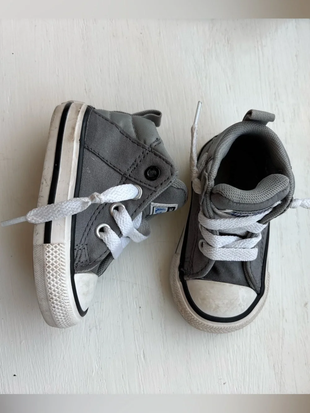 Converse high tops baby boy size 3 grey gender neutral